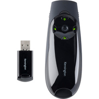 Kensington Presenter Expert Presentation Pointer - Radio Frequency - USB - Laser - 4 Button(s) - Black - Wireless - 45.72 m - 2.40 GHz