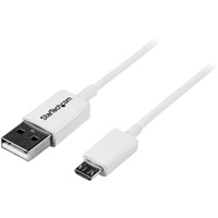 StarTech.com 1m White Micro USB Cable - A to Micro B - First End: 1 x 4-pin USB 2.0 Type A - Male - Second End: 1 x 5-pin Micro USB 2.0 Type B - Male