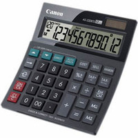 Canon AS-220RTS Simple Calculator - Non-slip Rubber Pad, Dual Power, Angled Display, Key Rollover, Large Plastic Keytop, Auto Power Off, Sign Change,