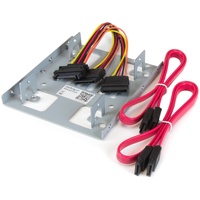 StarTech.com Dual 2.5" to 3.5" HDD Bracket for SATA Hard Drives - 2 Drive 2.5" to 3.5" Bracket for Mounting Bay - 2 x HDD Supported - 2 x SSD - 2 x -