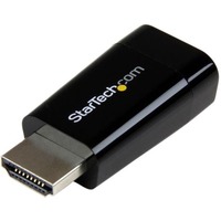 StarTech.com Compact HDMI to VGA Adapter Converter - 1920x1200/1080p - 1 x 19-pin HDMI Digital Video Male - 1 x 15-pin HD-15 VGA Female - 1920 x 1200