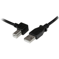 StarTech.com 1m USB 2.0 A to Left Angle B Cable - M/M - Connect hard-to-reach USB 2.0 peripherals, for installation in narrow spaces - USB Printer -