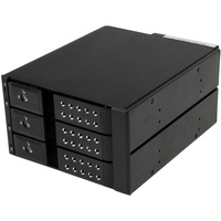 StarTech.com Drive Enclosure for 5.25" Serial Attached SCSI (SAS), SATA/600 - Serial ATA/600 Host Interface Internal - Black - E