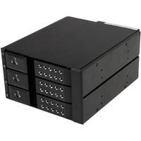 StarTech.com Drive Enclosure for 5.25" Serial Attached SCSI (SAS), SATA/600 - Serial ATA/600 Host Interface Internal - Black - Easily connect and hot