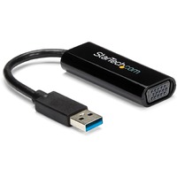 StarTech.com Slim USB 3.0 to VGA External Video Card Multi Monitor Adapter - 1920x1200 / 1080p - 1 x 9-pin Type A USB 3.0 USB Male - 1 x 15-pin HD-15