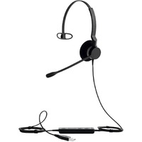Jabra BIZ 2300 USB UC Wired Over-the-head Mono Headset - Monaural - Supra-aural - Noise Cancelling, Noise Reduction Microphone - USB
