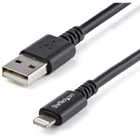 StarTech.com 3m (10ft) Long Black AppleÂ&reg; 8-pin Lightning Connector to USB Cable for iPhone / iPod / iPad - First End: USB - Second End: 8-pin -