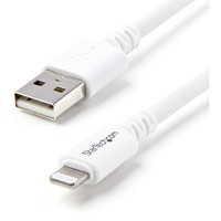 StarTech.com 3m (10ft) Long White AppleÂ&reg; 8-pin Lightning Connector to USB Cable for iPhone / iPod / iPad - First End: 1 x USB - Second End: 1 x