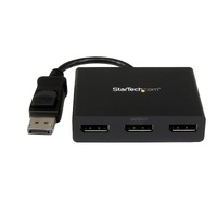 StarTech.com 3-Port DisplayPort 1.2 Splitter, DisplayPort to 3x DP Multi-Monitor Adapter, Dual 4K 30Hz and 1080p Computer MST Hub, Windows~3-Port 1.2