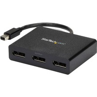 StarTech.com Mini DisplayPort to DisplayPort Multi Monitor Splitter - 3-Port MST Hub - mDP 1.2 to 3x DP MST Hub - 30 Hz to 60 Hz - 3840 × 2160 - 2 m