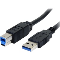 StarTech.com 3m Black SuperSpeed USB 3.0 Cable A to B - M/M - Connect your USB 3.0 devices over longer distances - USB 3.0 Cable Cord - USB 3.0 A to