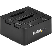 StarTech.com Drive Dock SATA/600 - USB 3.0 Type B Host Interface - UASP Support External - Black - Dual-Bay Hard Drive Dock for 2.5" / 3.5" SATA SATA