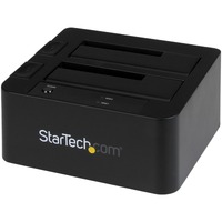 StarTech.com Drive Dock SATA/600 - USB 3.0 Type B, eSATA Host Interface - UASP Support External - Black - Dual-Bay Hard Drive Dock for 2.5" / 3.5" (6