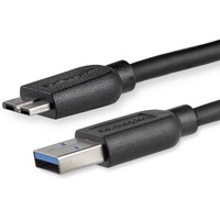 StarTech.com 2m (6ft) Slim SuperSpeed USB 3.0 (5Gbps) A to Micro B Cable - M/M - Flexible cable for convenient positioning of USB 3.0 devices - USB B