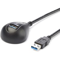 StarTech.com 5 ft Black Desktop SuperSpeed USB 3.0 Extension Cable - A to A M/F - First End: 1 x 9-pin USB 3.0 Type A - Male - Second End: 1 x 9-pin