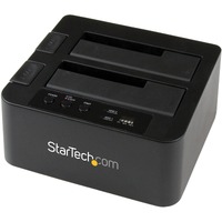 StarTech.com Standalone Hard Drive Duplicator Dock, External Dual Bay HDD/SSD Cloner/Copier, USB 3.0 / eSATA, SATA Disk Cloning / Recovery - Dual-Bay