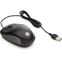 HP Mouse - USB - Optical - 2 Button(s) - Black - Cable - 1000 dpi - Scroll Wheel - Symmetrical