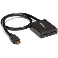 StarTech.com HDMI Splitter 1 In 2 Out - 4k 30Hz - 2 Port - Supports 3D video - Powered HDMI Splitter - HDMI Audio Splitter - Displays the same image