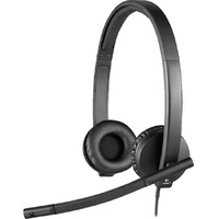 Logitech H570e Wired Over-the-head Stereo Headset - Binaural - Supra-aural - 31.50 Hz to 20 kHz - Noise Cancelling, Electret Microphone - USB