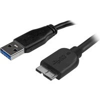 StarTech.com 15cm (6in) Short Slim SuperSpeed USB 3.0 (5Gbps) A to Micro B Cable - M/M - Minimize clutter and position your USB 3.0 Micro devices or