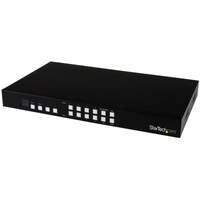StarTech.com Audio/Video Switchbox - Cable - TAA Compliant - 1920 x 1200 - WUXGA - 4 Input Device - 4 Display - Display, TV - 4 x HDMI In - 4 x HDMI