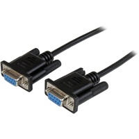StarTech.com 1m Black DB9 RS232 Serial Null Modem Cable F/F - First End: 1 x 9-pin DB-9 RS-232 Serial - Female - Second End: 1 x