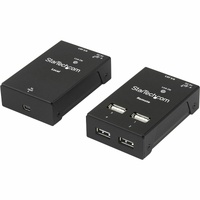 StarTech.com 4 Port USB 2.0-Over-Cat5-or-Cat6 Extender - up to 130ft (40m)~ - 4 x USB - 50.29 m Extended Range - Steel