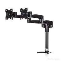 StarTech.com Desk Mount Dual Monitor Arm, Dual Articulating Monitor Arm, Height Adjustable, For VESA Monitors up to 24" (29.9lb/13.6kg) - Mount two a