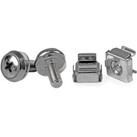 StarTech.com 50 Pkg M5 Mounting Screws and Cage Nuts for Server Rack Cabinet - Cage Nut, Rack Screw - 12 mm - Stainless Steel - Silver - 50 / Pack