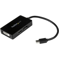 StarTech.com Travel A/V adapter - 3-in-1 Mini DisplayPort to DisplayPort DVI or HDMI converter - 1 x 20-pin Mini DisplayPort Digital Audio/Video - -