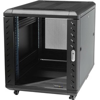 StarTech.com 4-Post 12U Server Rack Cabinet, 19" Data Rack Cabinet for Computer / IT Equipment, Home Network Rack, Half Height S