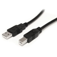 StarTech.com 9 m / 30 ft Active USB A to B Cable - M/M - Black USB 2.0 A to B Cord - Printer Cable - Extension USB Cable (USB2HAB30AC) - First End: 1