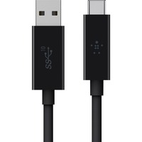 Belkin 91.44 cm USB Data Transfer Cable for MacBook, Hard Drive, Chromebook, Smartphone - First End: 1 x USB 3.1 Type C - Male - Second End: 1 x USB