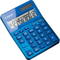 Canon LS-123K Simple Calculator - Angled Display, Dual Power, Key Rollover, Sign Change, Double Zero, Auto Power Off, Non-slip Rubber Pad, Large - -