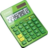 Canon LS-123K Simple Calculator - Angled Display, Dual Power, Key Rollover, Sign Change, Double Zero, Auto Power Off, Non-slip Rubber Pad, Large - -
