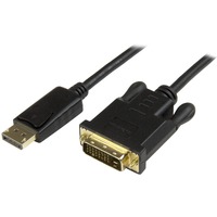 StarTech.com DisplayPort to DVI Converter Cable - DP to DVI Adapter - 3ft - 1920x1200 - First End: 1 x 20-pin DisplayPort Digital Audio/Video - Male