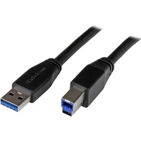 StarTech.com 10m 30 ft Active USB 3.0 USB-A to USB-B Cable - M/M - USB A to B Cable - USB 3.1 Gen 1 (5 Gbps) - Cable for Hard Drive, Docking Station,