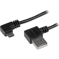 StarTech.com 1m 3 ft Micro-USB Cable with Right-Angled Connectors - M/M - USB A to Micro B Cable - First End: 1 x 4-pin USB 2.0 Type A - Male - End: