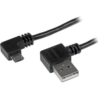 StarTech.com 2m 6 ft Micro-USB Cable with Right-Angled Connectors - M/M - USB A to Micro B Cable - Cable for Tablet, Smartphone,