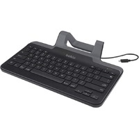 Belkin Keyboard - Cable Connectivity - English (US) - Black - Multimedia Hot Key(s) - Tablet