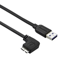 StarTech.com 0.5m 20in Slim Micro USB 3.0 (5Gbps) Cable - M/M - USB 3.0 A to Left-Angle Micro USB - USB 3.2 Gen 1 - Position you