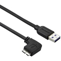 StarTech.com 0.5m 20in Slim Micro USB 3.0 (5Gbps) Cable - M/M - USB 3.0 A to Left-Angle Micro USB - USB 3.2 Gen 1 - Position your USB 3.0 Micro with