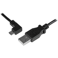 StarTech.com 1m 3 ft Left Angle Micro-USB Charge-and-Sync Cable M/M - USB 2.0 A to Micro-USB - 30/24 AWG - First End: 1 x 5-pin Micro USB 2.0 Type B