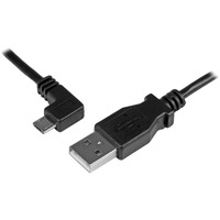 StarTech.com 1m 3 ft Left Angle Micro-USB Charge-and-Sync Cable M/M - USB 2.0 A to Micro-USB - 30/24 AWG - First End: 1 x 5-pin Micro USB 2.0 Type B
