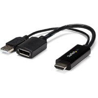 StarTech.com HDMI to DisplayPort Adapter - 4K 30Hz - HDMI to DisplayPort Converter - Compact HDMI to DP Adapter - USB-Powered - 1 x 19-pin HDMI - - 1