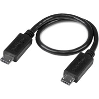StarTech.com 8in USB OTG Cable - Micro USB to Micro USB - M/M - USB OTG Adapter - 8 inch - First End: 1 x USB 2.0 Type B - Male - Second End: 1 x USB