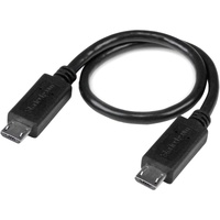 StarTech.com 8in USB OTG Cable - Micro USB to Micro USB - M/M - USB OTG Adapter - 8 inch - First End: 1 x USB 2.0 Type B - Male