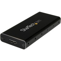 StarTech.com Drive Enclosure SATA/600 - USB 3.1 Micro-B Host Interface - UASP Support External - Black, Silver - TAA Compliant - 1 x SSD Supported -