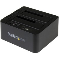 StarTech.com Standalone Hard Drive Duplicator, External Dual Bay HDD/SSD Cloner/Copier, USB 3.1 to SATA Drive Docking Station, Disk Cloner - Hot Bays