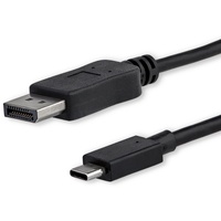 StarTech.com 3ft/1m USB C to DisplayPort 1.2 Cable 4K 60Hz - USB Type-C to DP Video Adapter Monitor Cable HBR2 - TB3 Compatible